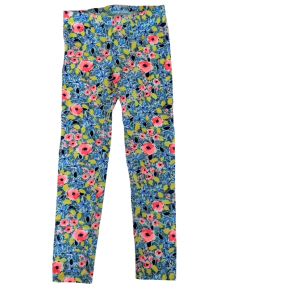 Cat & Jack Girls Colorful Cotton Floral Kids Leggings Size 5T - Picture 3 of 4